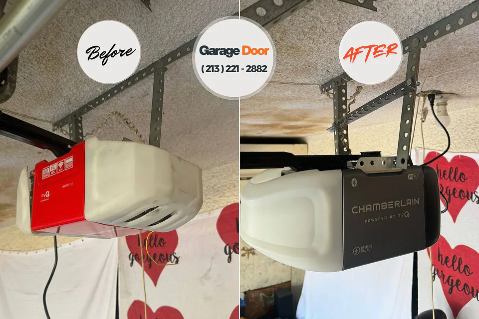 Before and after: garage door repair 65648